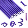 No-Heat Flexible Foam Hair Curlers - 30 Pack Small Flexi Rods (0.47" x 9.45")