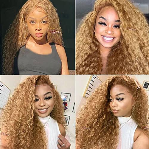 Honey Blonde Kinky Curly Hair Bundles - 20 22 24 Inch, 300g