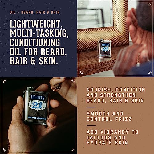 18.21 Man Made Beard & Hair Oil - Non-Greasy Conditioning Balm
