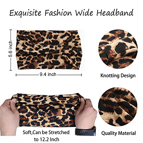XTREND 4-Pack Wide Headbands for Women | Bohemian Elastic Hair Accessories