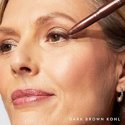 LAURA GELLER NEW YORK Kajal Collection Trio - Includes Multi-Use Eyeshadow + Liner Stick, Dark Brown + Volumizing Tubing Mascara + Longwearing Lip Color Pencil, Mulberry