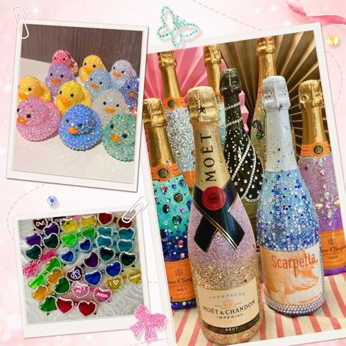 Zefy 43000 Rhinestones Bedazzling Kit, 40 Colors 2/3/4mm with Glue
