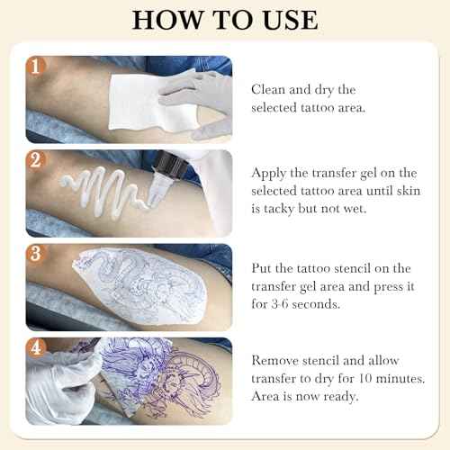 Tattoo Stencil Transfer Gel Solution : for Transfer Stickers Paper, Tattoo Supplies Accessories for Tattoo Artists & Beginners