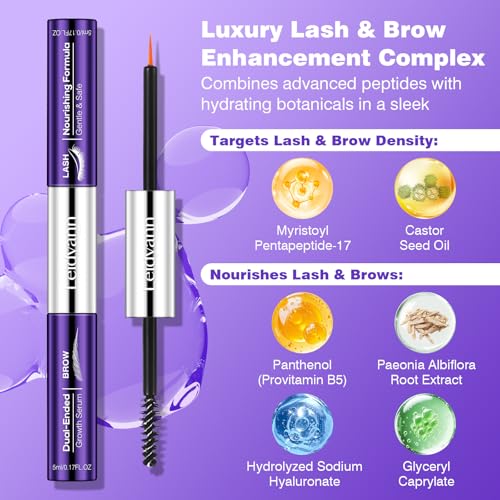 2-in-1 Lash & Brow Growth Serum with Peptides & Biotin - 10ml