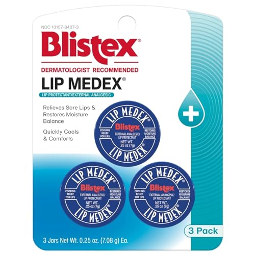 Blistex Lip Medex Medicated Lip Balm, 0.25 oz, 3-Pack