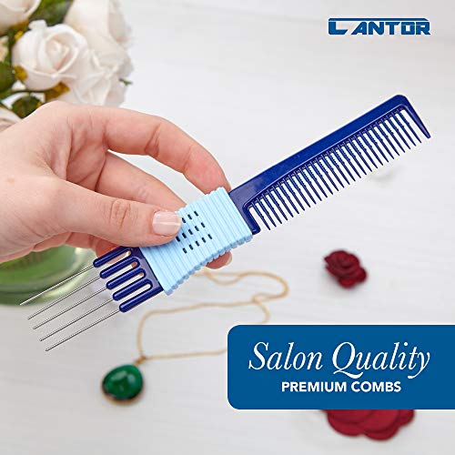 Cantor Teasing Comb & Hair Pick 2 Pack - Stainless Steel