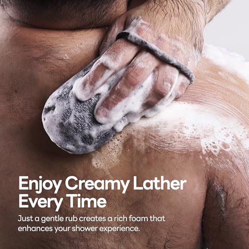 CAVEEM Soap Saver Bag Dual Exfoliation Loofah Pouch 2-Pack