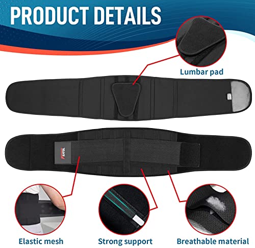 FEATOL Back Brace for Lower Back Pain, Back Support Belt for Women & Men, Breathable Lower Back Brace with Lumbar Pad, Lower Back Pain Relief for Herniated Disc, Sciatica, Scoliosis plus size (Waist