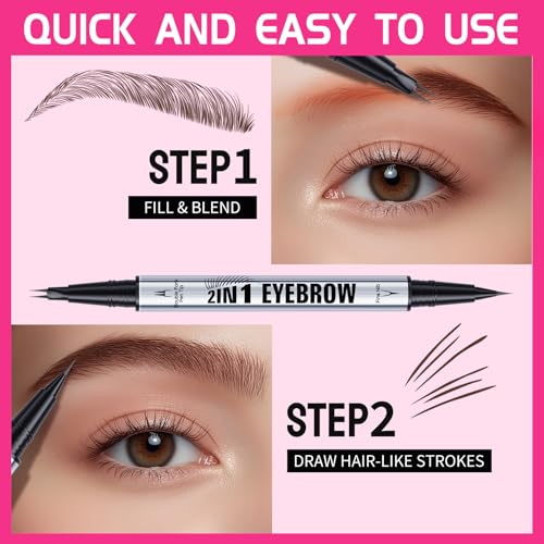 Waterproof Eyebrow Pen with Microblading Tip - Natural Brown