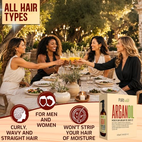 Pure Nature Lux Spa Moroccan Argan Oil Shampoo & Conditioner Set - Sulfate-Free Hair Care