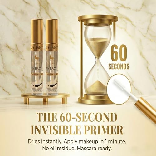 Eyeluxe Lash & Brow Serum (Pack of 2) - 100% Water-Based & Oil-Free (No Milia Risk), Hormone-Free Formula for Sensitive Eyes - Advanced Peptide Complex (2 x 5ml)