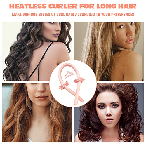 Heatless Curling Rod Headband with Hair Clip - No Heat Curlers