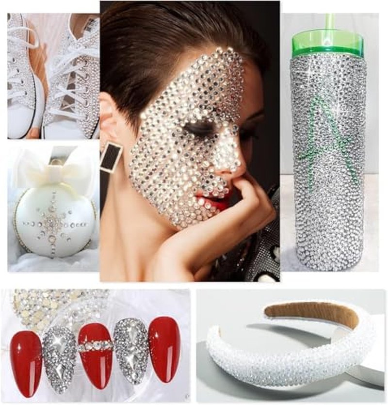 10000PCS 2mm Silver Clear Flatback Resin Rhinestones SS6