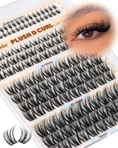 Wispy Fluffy Lash Clusters - D Curl with Bottom Lashes 140pcs