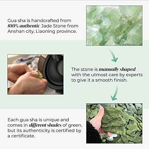 Jade Gua Sha Facial Massage Tool for Face Sculpting
