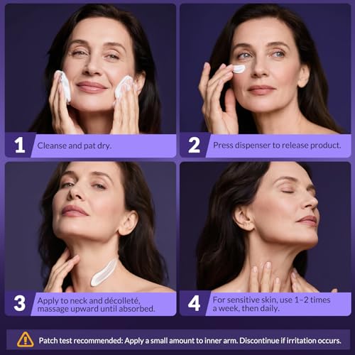 Neck Cream for Tightening and Firming, Wrinkle Cream for Women, Skin Tightening Cream for Face and Body, Hydrating Face Moisturizer for Aging Skin, Facial Skin Care Products 1.7 Fl Oz