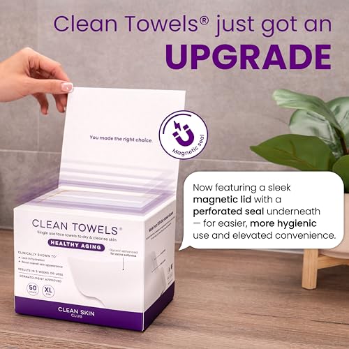 Clean Skin Club Healthy Aging Face Towels, 100 Count