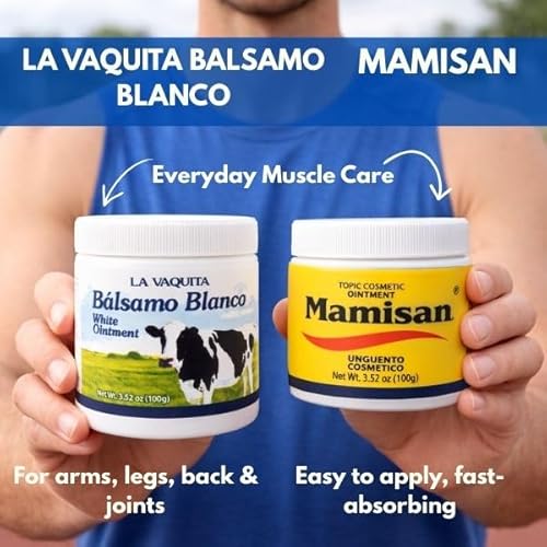 Cosmetic Ointment & La Vaquita B?lsamo Blanco (3.52 oz Each) for Sweating, Fat Burning, Joint Relief, and Muscle Recovery