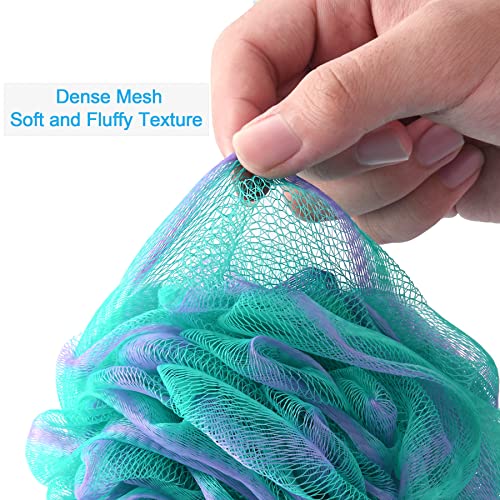 AmazerBath Loofah Sponge 75g - Set of 4 Large Exfoliating Bath Sponges