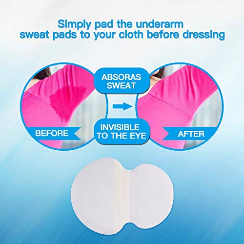 Underarm Sweat Pads for Men & Women - 100 Disposable Absorbent Pads