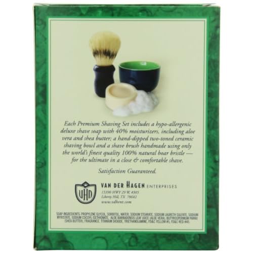 Van Der Hagen Premium Shave Set (2.5 oz. Soap, Bowl, Brush)