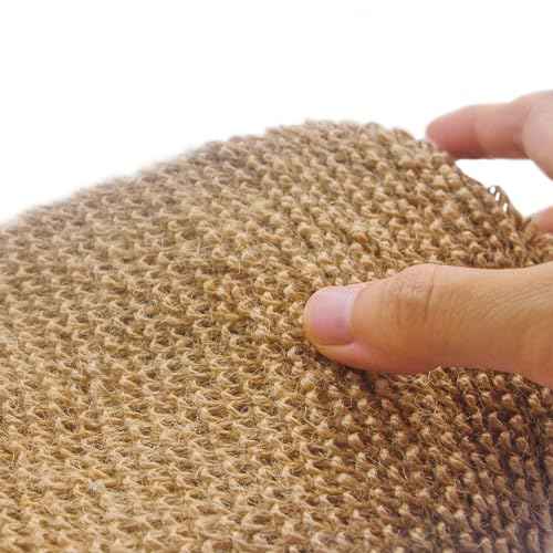 (4 Pack) Natural Exfoliating Hemp Bath Mitt Shower Gloves Loofah Washcloth Sponge Machine Washable Body Scrubber (ROUGHER Hemp)