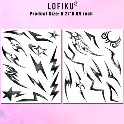 K-Style Demon Mark Temporary Tattoos | 3D Waterproof Y2K Design