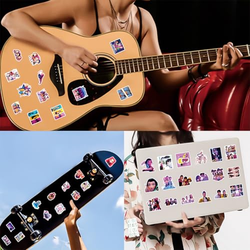 110Pcs Kpop Girl Group Cartoon Stickers for Laptop Water Bottle