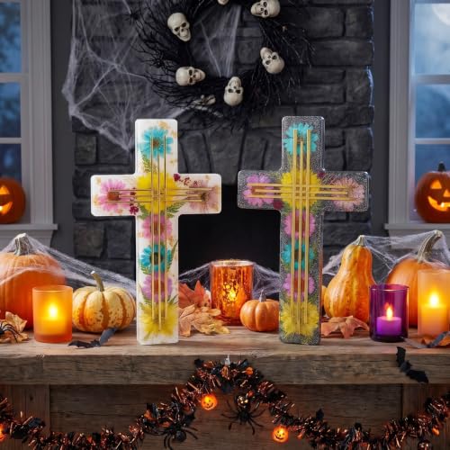9in Halloween Resin Cross Mold - Deep Cross Silicone for Epoxy Resin