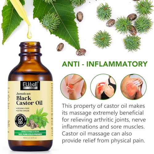 Jamaican Black Castor Oil for Hair Growth & Moisturizing - 2 fl oz