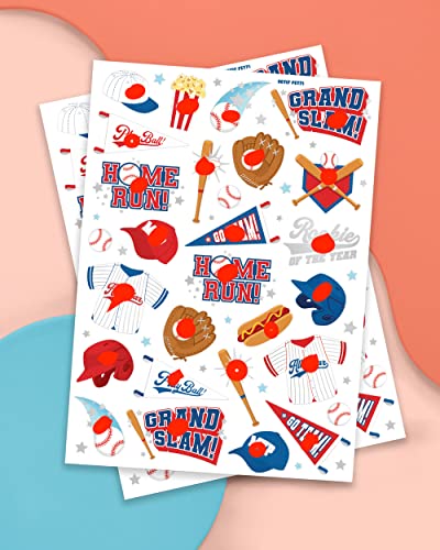 Baseball Temporary Tattoos - 56 Foil Designs