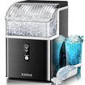 Kismile Portable Nugget Ice Maker - 35lbs/Day, Self-Cleaning