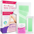 60 PCS Wax Strips for Hair Removal: 40 Body & 20 Facial Hair Removal for Women - Waxing Kit for Women, Face, Eyebrow, Arms, Legs, Chest, Back, Bikini/Brazilian Waxing Strips & 4 Calming Oil Wipes