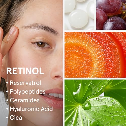 iRestore Retinol Serum for Face - 1% Retinol with Peptides & Hyaluronic Acid - Anti Aging Night Serum for Sensitive Skin - Fragrance Free, Reduces Fine Lines, Wrinkles (Pack of 2)