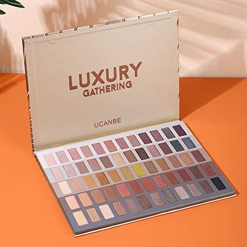 UCANBE 60-Color Neutral Eyeshadow Palette - Matte & Shimmer