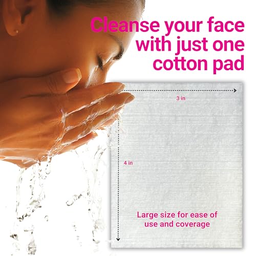 Swisspers Refresh & Reset Facial Cotton Pads - Ultra-Soft, Lint-Free Reusable Makeup Remover Wipes, Pack of 150