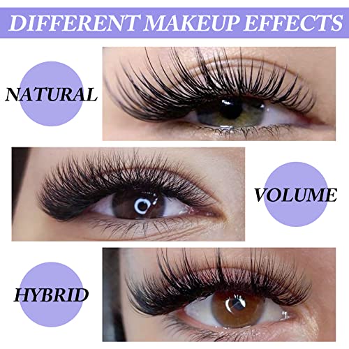 Eyelash Extensions D Curl Classic Lash Extensions .10 .15 .20 .25mm Individual Lashes Mixed Length 8-14mm/14-20mm/20-25mm Eyelash Extension Lashes (0.15-D, Mixed 14-20mm)
