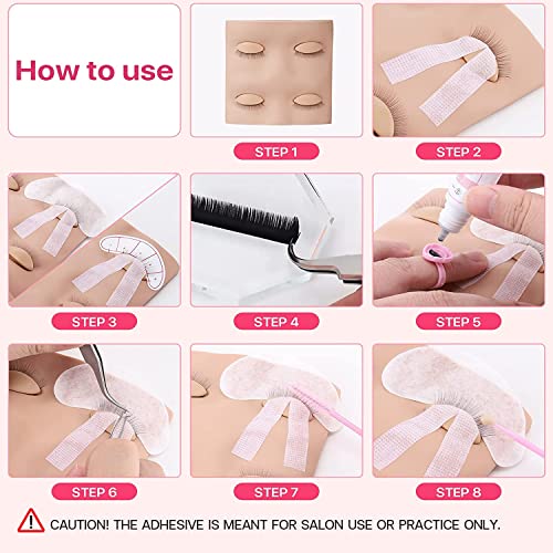 Pretty memory Lash Extension Supplies Eyelash Extension Kit, Lash Mannequin Head with Removable Eyelids Silicone Practice Set for Makeup and Eyelash Graft