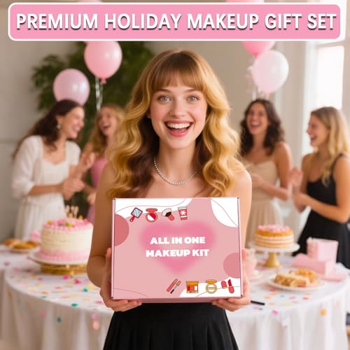 Geyomi All-in-One Makeup Kit for Women with Eyeshadow, Foundation, Lipsticks & Brushes