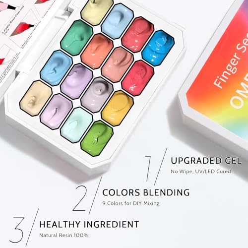 Ombre Gradient Nail Gel Polish - 16 Colors No Wipe UV/LED