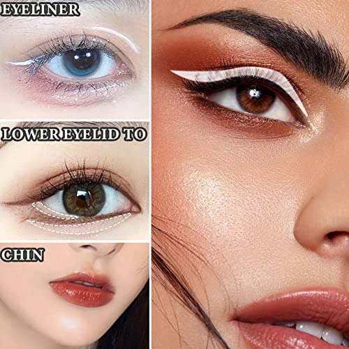 White Eyeliner Pencils Set 12 PCS Waterproof Long Lasting