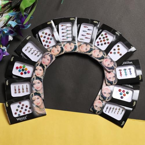 Indian Bindi Self Adhesive Stickers 12-Pack Reusable
