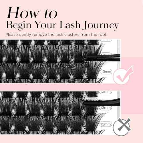 PopUp Cluster Lashes 168pcs Wispy Lash Clusters Soft D Curl Eyelash Clusters Russian Lashes Clusters DIY Eyelash Extensions at Home,Thin Bank 9-18mm MIX (56D)