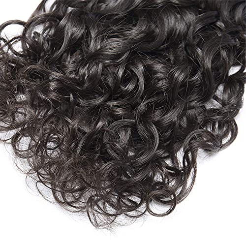 WuvuSnm Human Hair Water Wave Bundles Natural Black 28-32 Inch - #1BWT Variation
