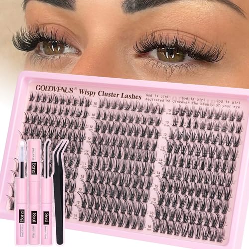 Goddvenus Lash Clusters Kit - Natural 10-16mm DIY Extensions