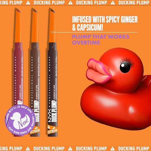 NYX Professional Makeup Duck Plump Nude Flip Lip Liner 0.01oz - Up to 10HR Wear, Matte, Cruelty-Free