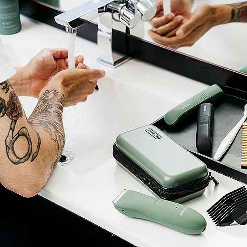 Meridian Hard Groin Trimmer Case for Men and Women - Sage Green Travel Storage for Trimmers and Accessories (Case Only)