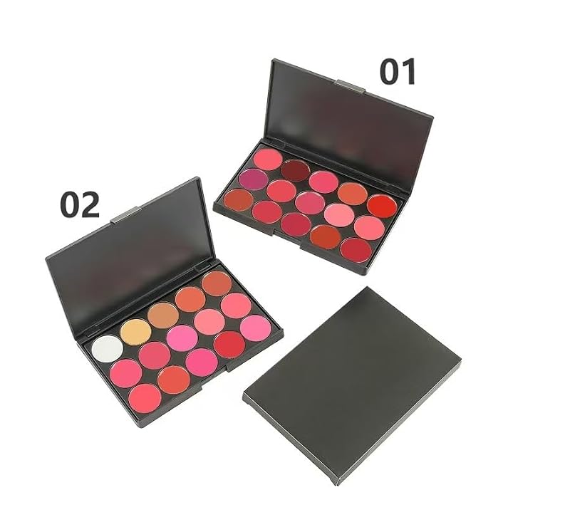 15-Color Waterproof Lip Palette - Buildable Matte Lipstick Set