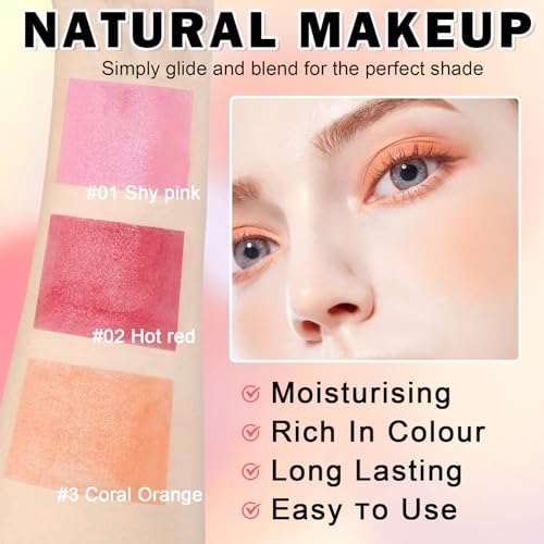 Cream Blush Stick - Waterproof Buildable Highlighter Contour