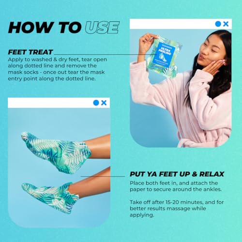 Vitamasques Exfoliating Foot Peeling Mask for Callus Removal - 5 Pairs